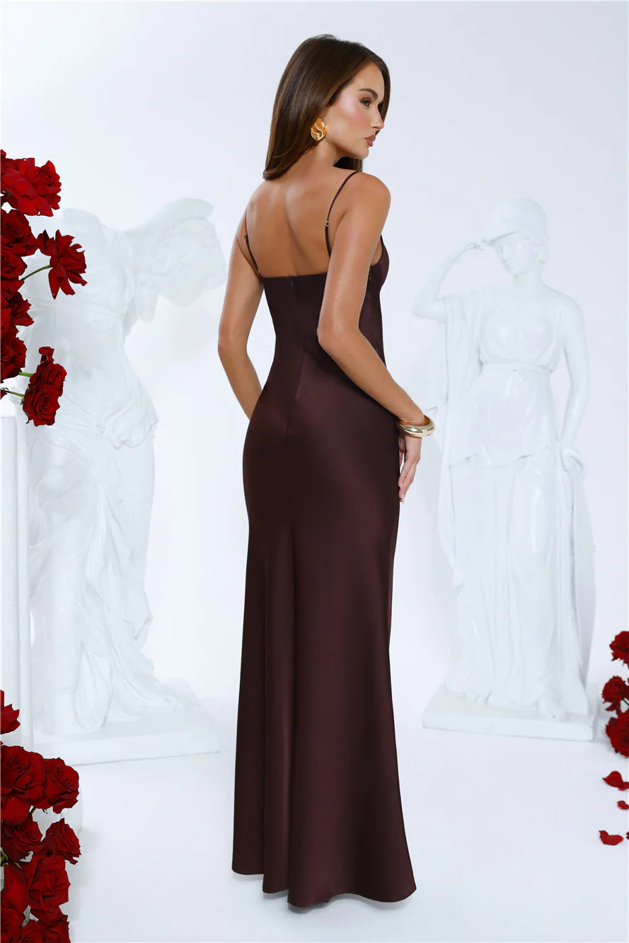 Glow Up Certified Maxi Dress Merlot