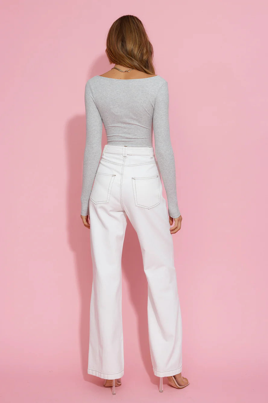 Cowgirl Dance Crop Jeans White