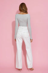Cowgirl Dance Crop Jeans White