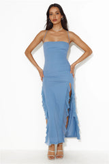 Fabulous Glitter Maxi Dress Blue