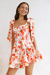Good Morning Mini Dress Orange