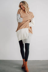 Pierson Color Block Cardigan | Camel