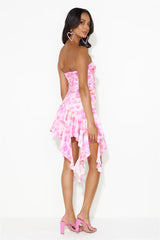 Dance Girl Dance Strapless Mini Dress Pink