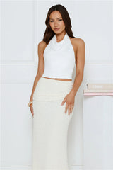 Crème Dream Halter Top White