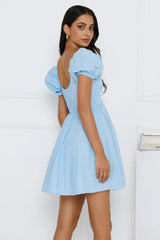 Cinnamon Swirl Mini Dress Blue