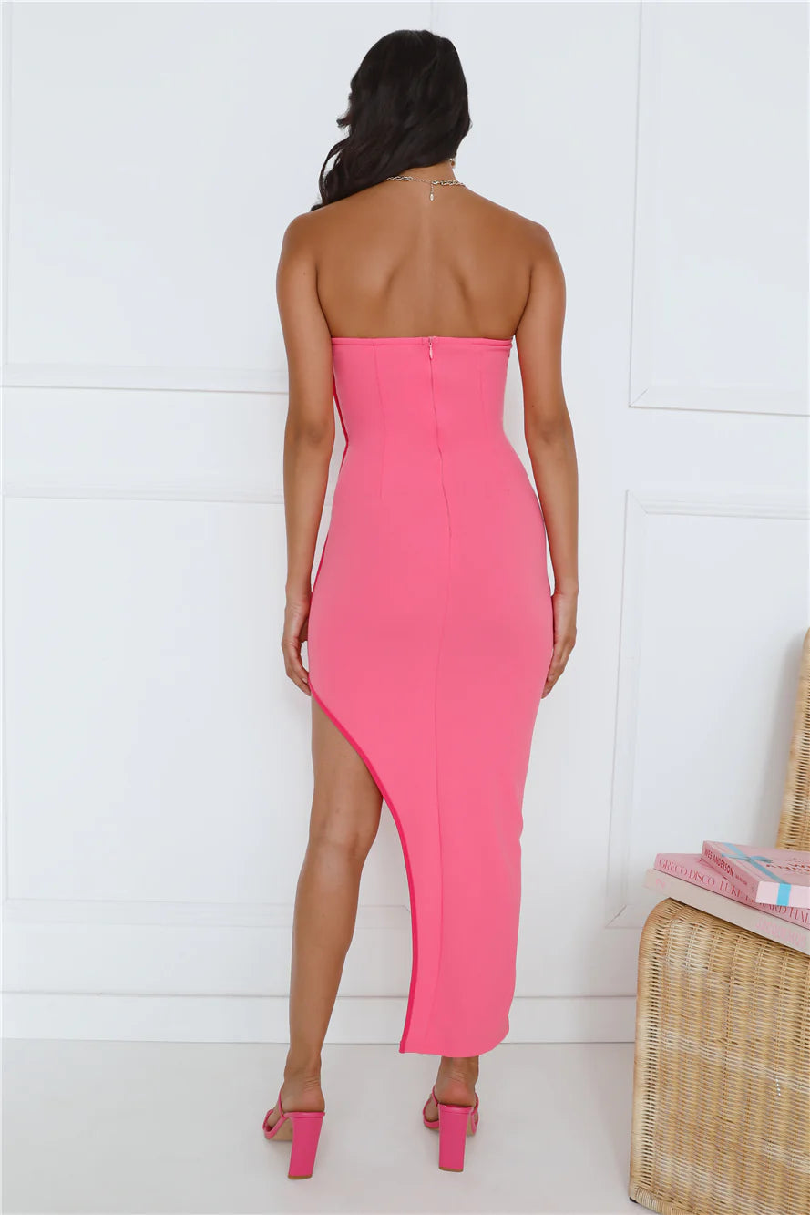 Casino Queen Midi Dress Pink