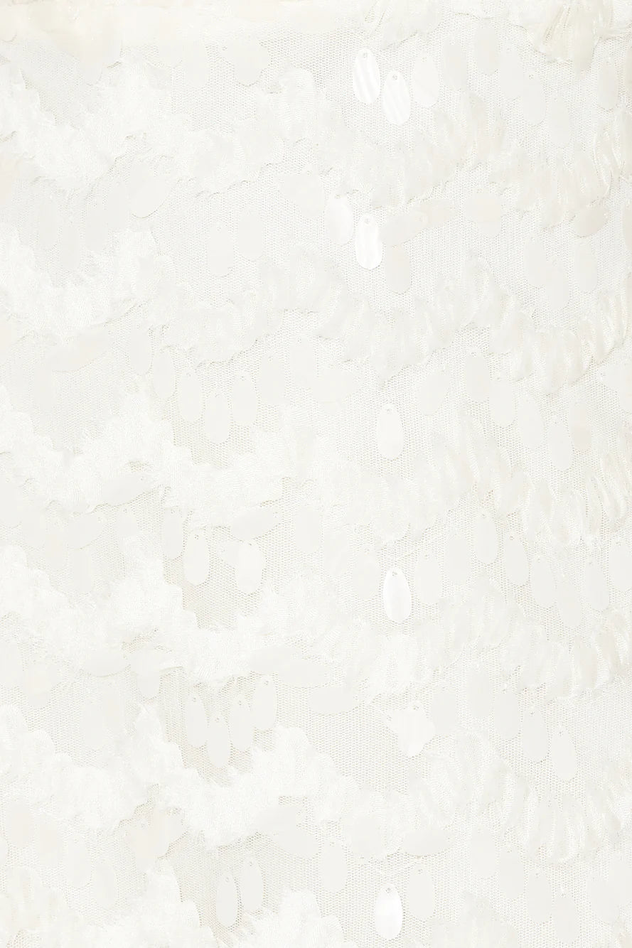 Fancy Affair Strapless Sequin Mini Dress Cream