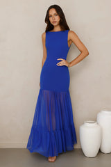 Chic Whispers Maxi Dress Blue