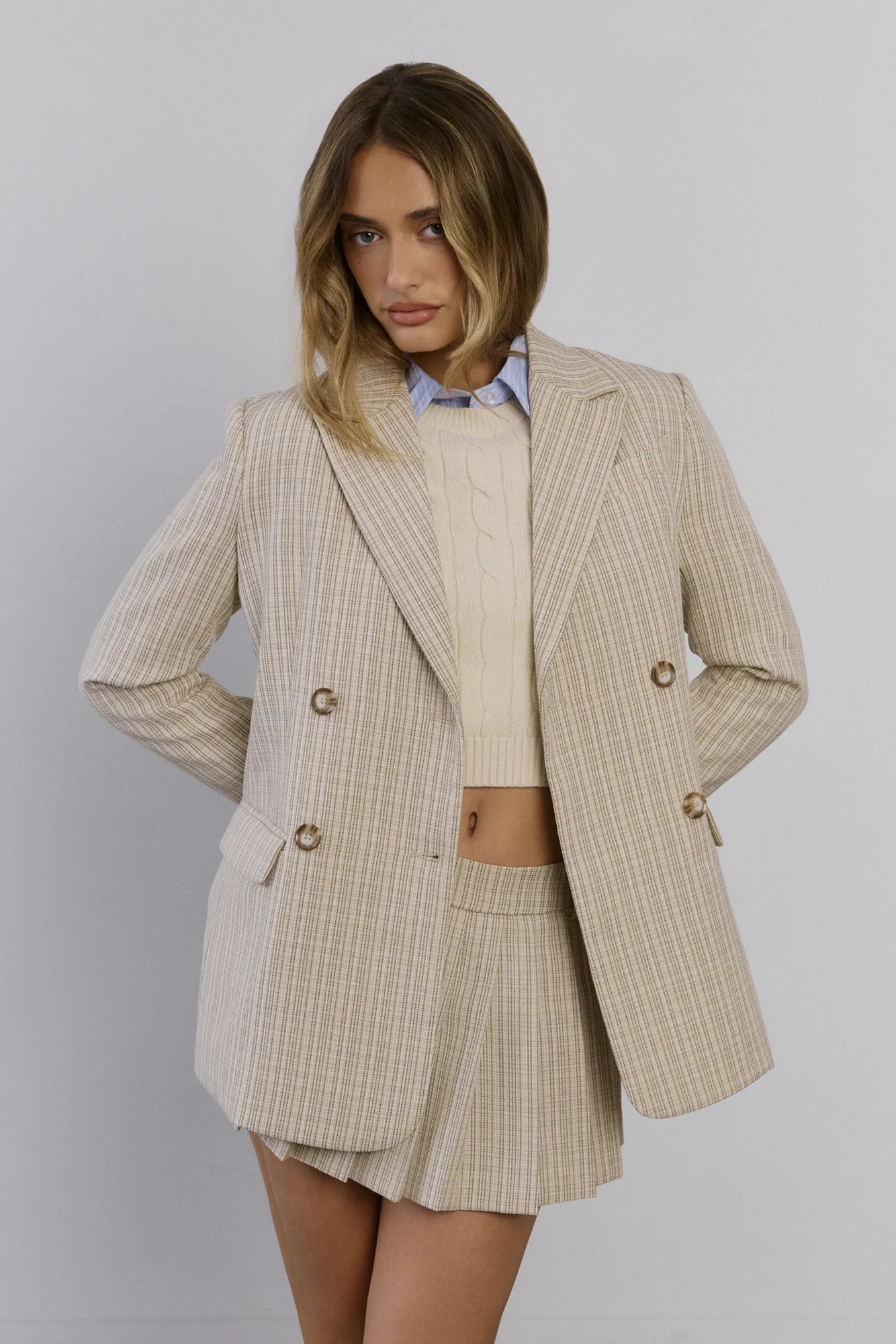 Yacht Club Blazer Beige