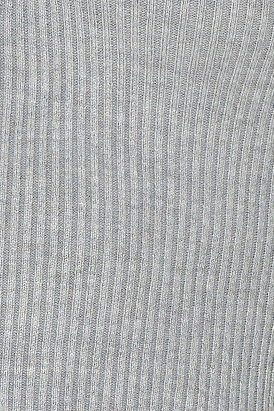 Cooler Turn Ribbed Top Grey