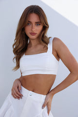 Dreamy Horizons Crop Top White
