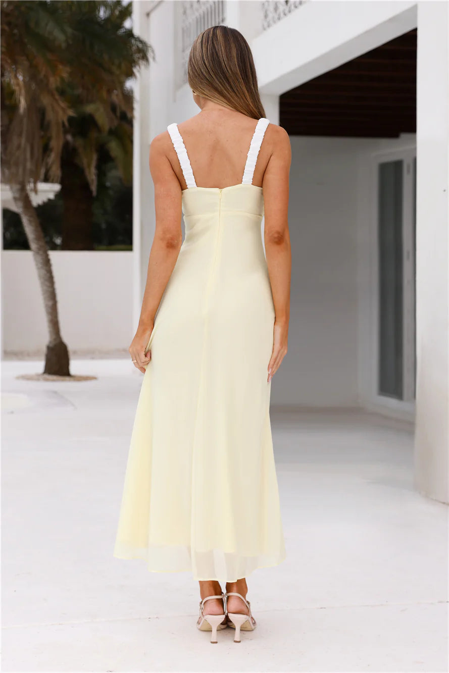 Caprice Midi Dress Yellow