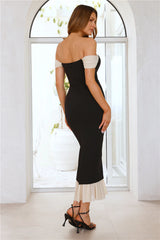 Destination Diaries Off Shoulder Maxi Dress Black