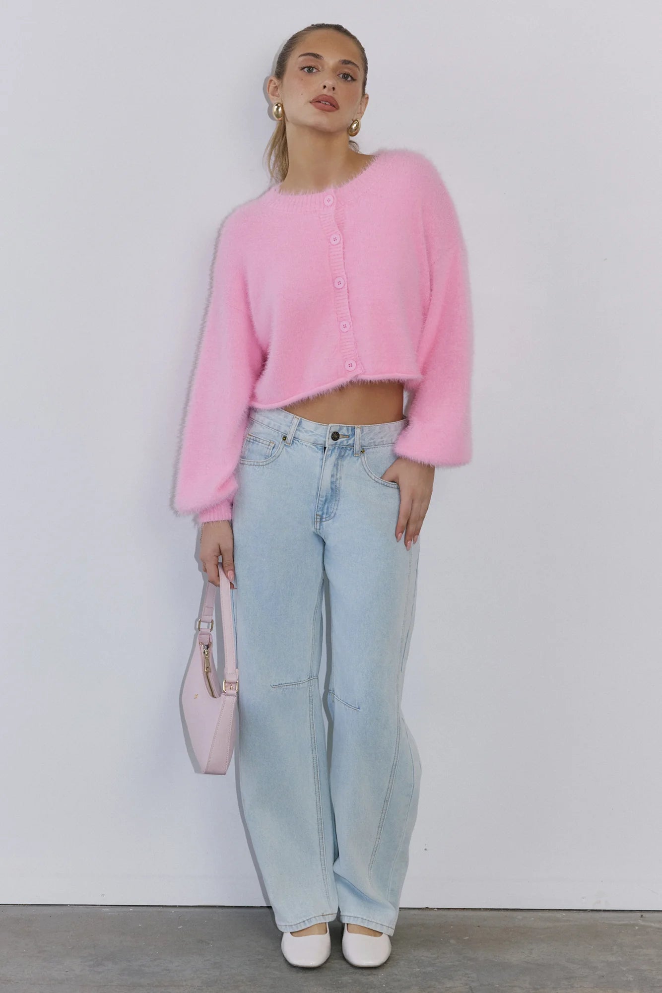 Cloud Nine Fluffy Cardigan Pink