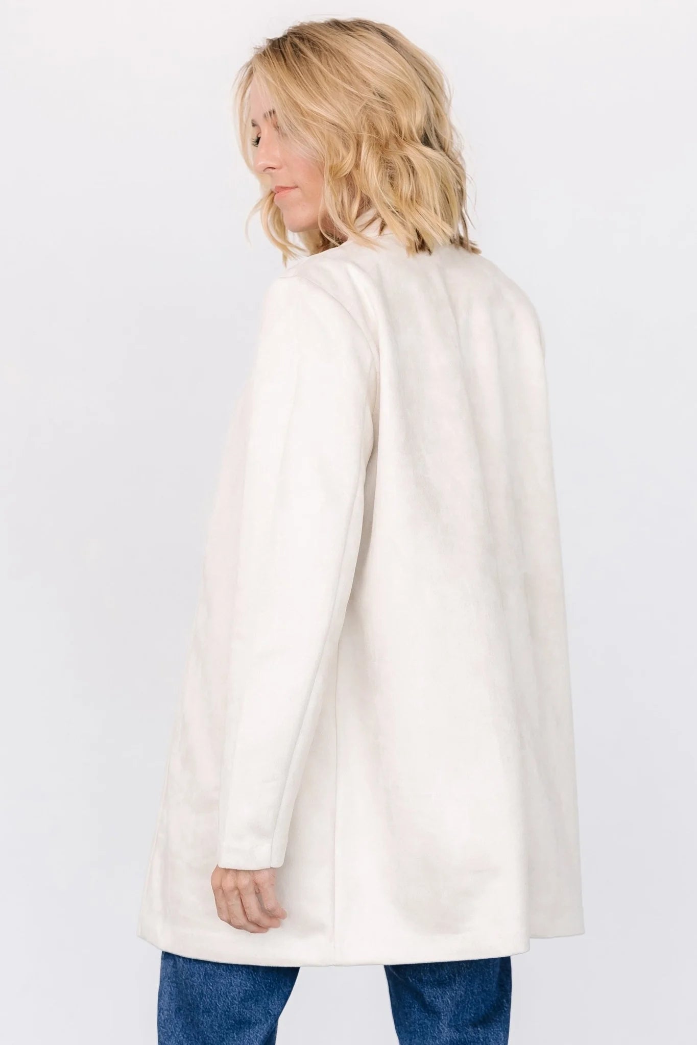 Queenie Faux Suede Jacket | Oatmeal