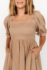Britton Midi Dress | Tan