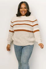 Peyton Striped Sweater | Cream + Camel