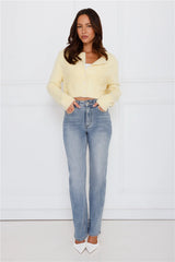 Fuzzy Feelings Knit Cardigan Yellow