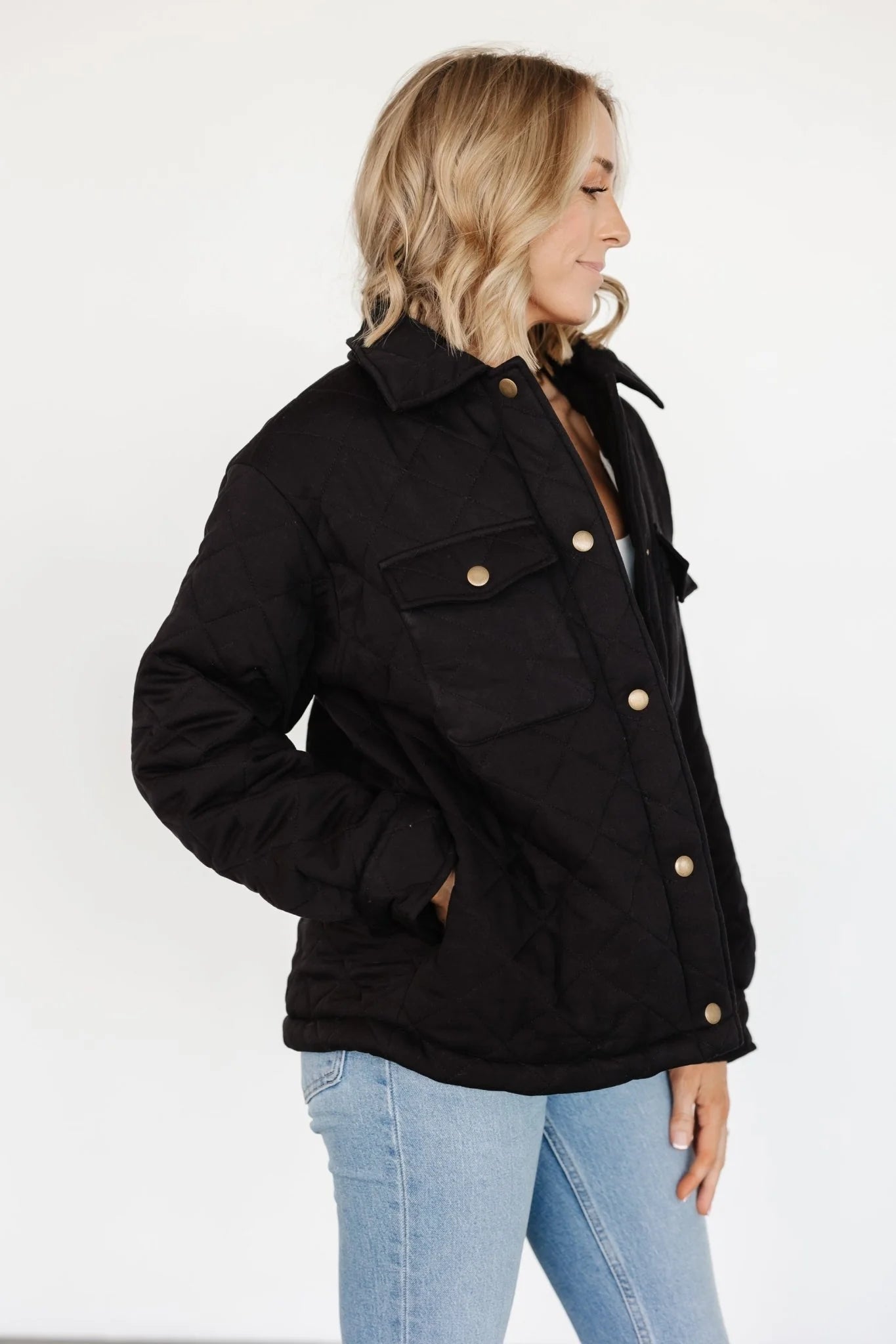 Nadia Button Up Jacket | Black