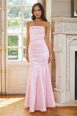 Under The Chandelier Strapless Maxi Dress Pink