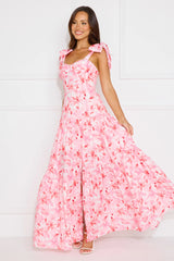 Flirty Dreams Maxi Dress Pink