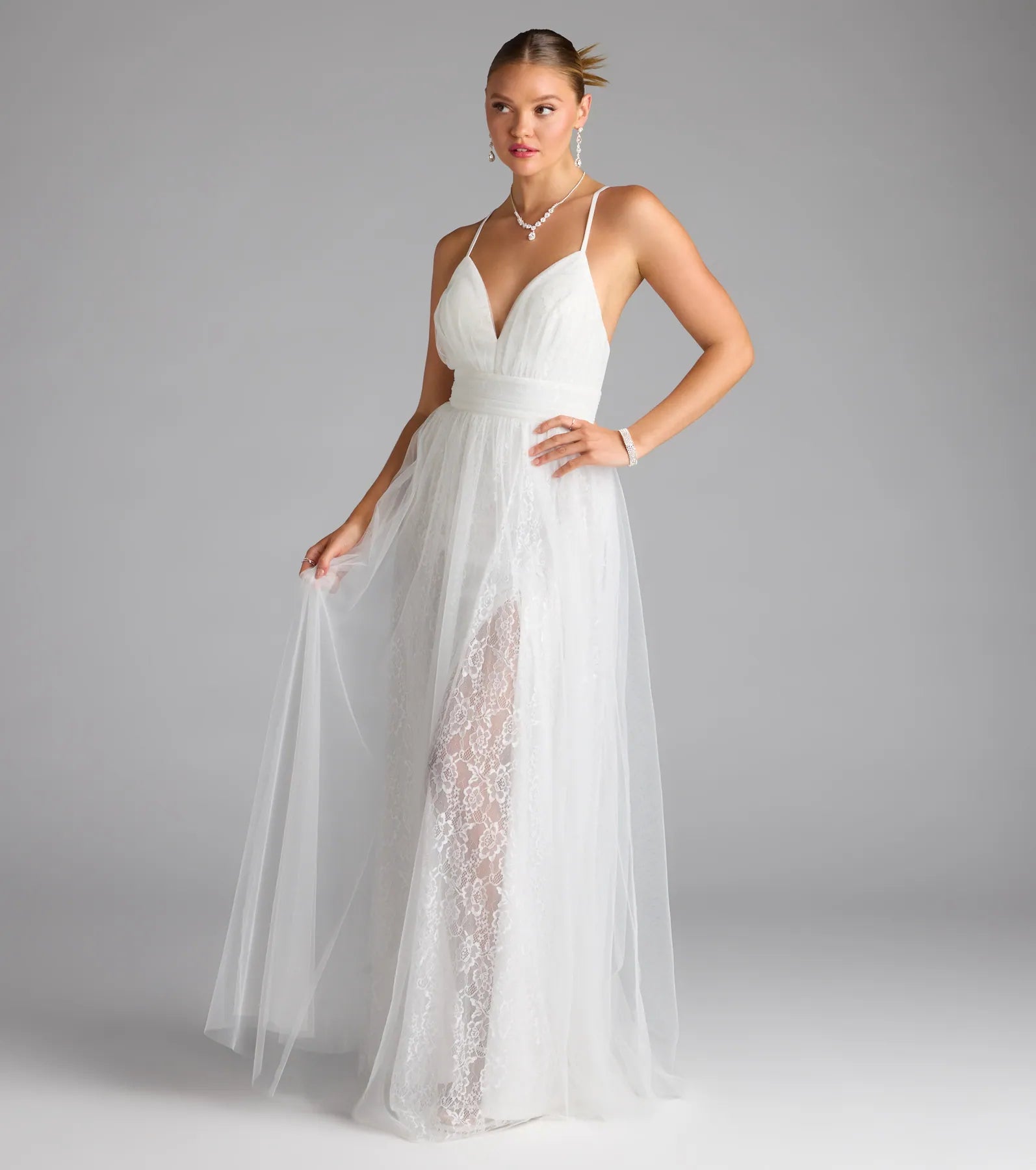 Kimora Lace Tulle A-Line Formal Dress