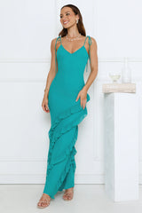 Front Row Style Maxi Dress Green