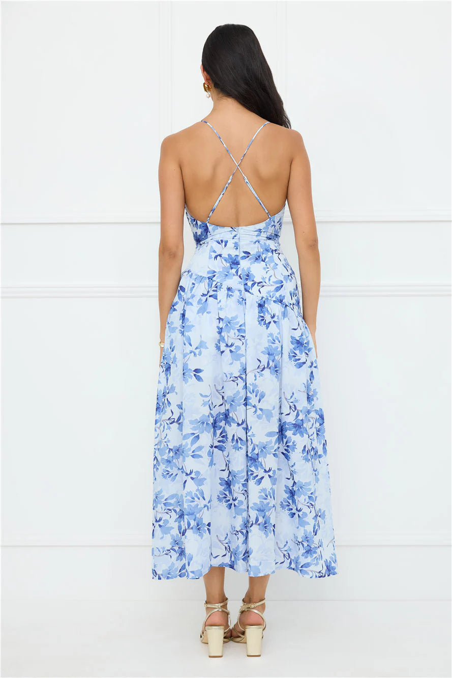 Deep Dive Maxi Dress Blue