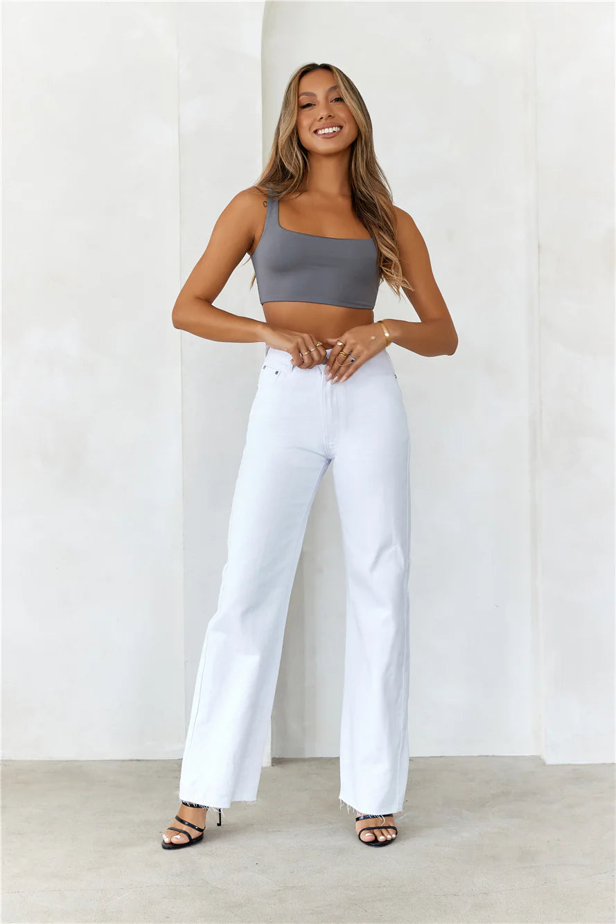 BASE Style Essential Crop Top Charcoal