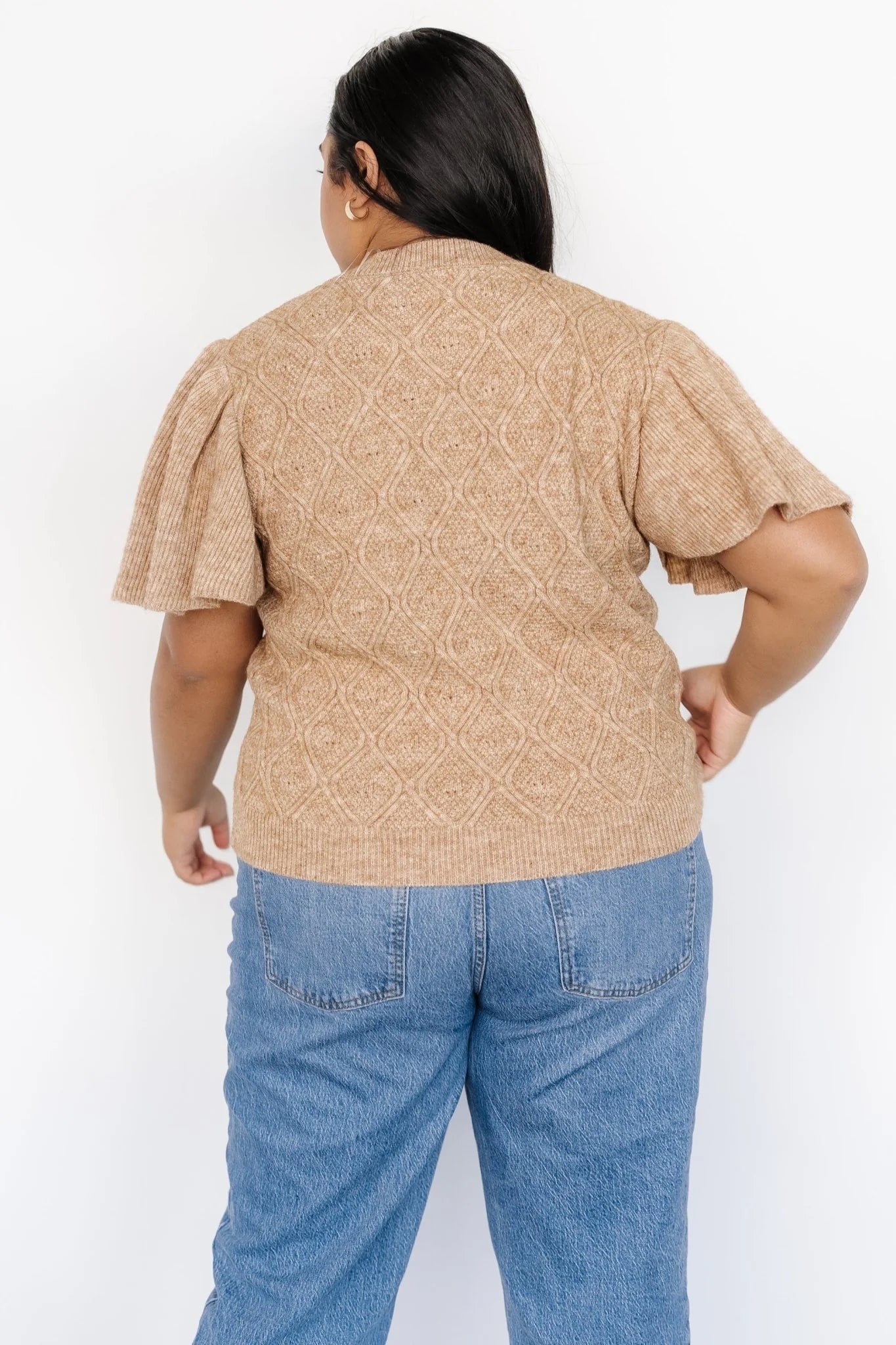 Asa Knit Sweater Top | Caramel