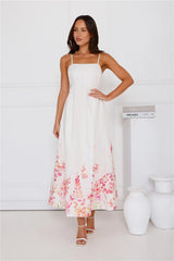 Feminine Maxi Dress White