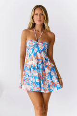 Exotic Allure Halter Mini Dress Print