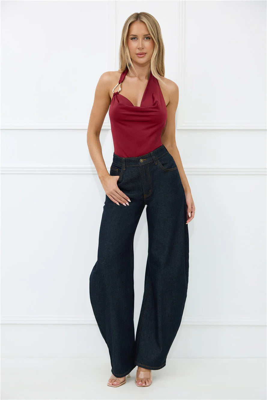 Electric Temptation Halter Top Wine
