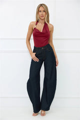 Electric Temptation Halter Top Wine