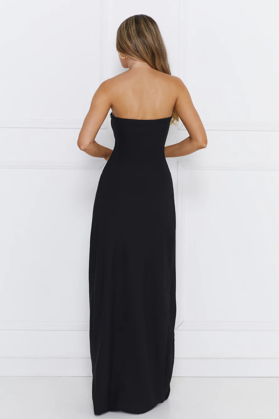 Dazzling Desires Strapless Maxi Dress Black