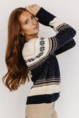 Griffin Knit Sweater | Navy Multi