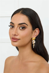18k Gold Plated Seashell Cove Earrings Gold