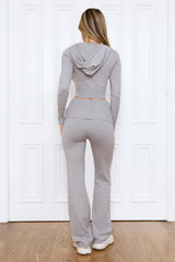 BASE Off Duty Model Straight Knit Pants Grey