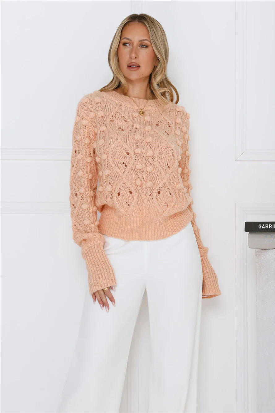 Winterberry Sweater Knit Peach