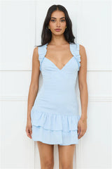 Your Wildflower Mini Dress Blue