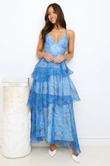 Bright Breeze Maxi Dress Blue