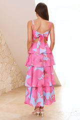 Flowering Splendor Maxi Dress Blue