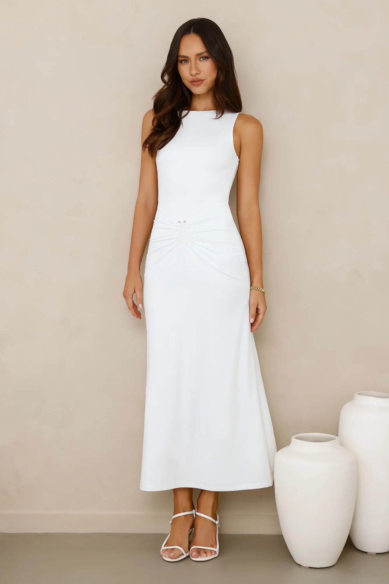 Everything Energy Midi Dress White