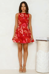 Crimson Dream Mini Dress Red