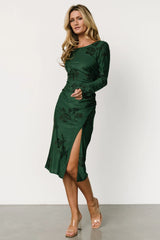 McQueen Midi Dress | Green + Black