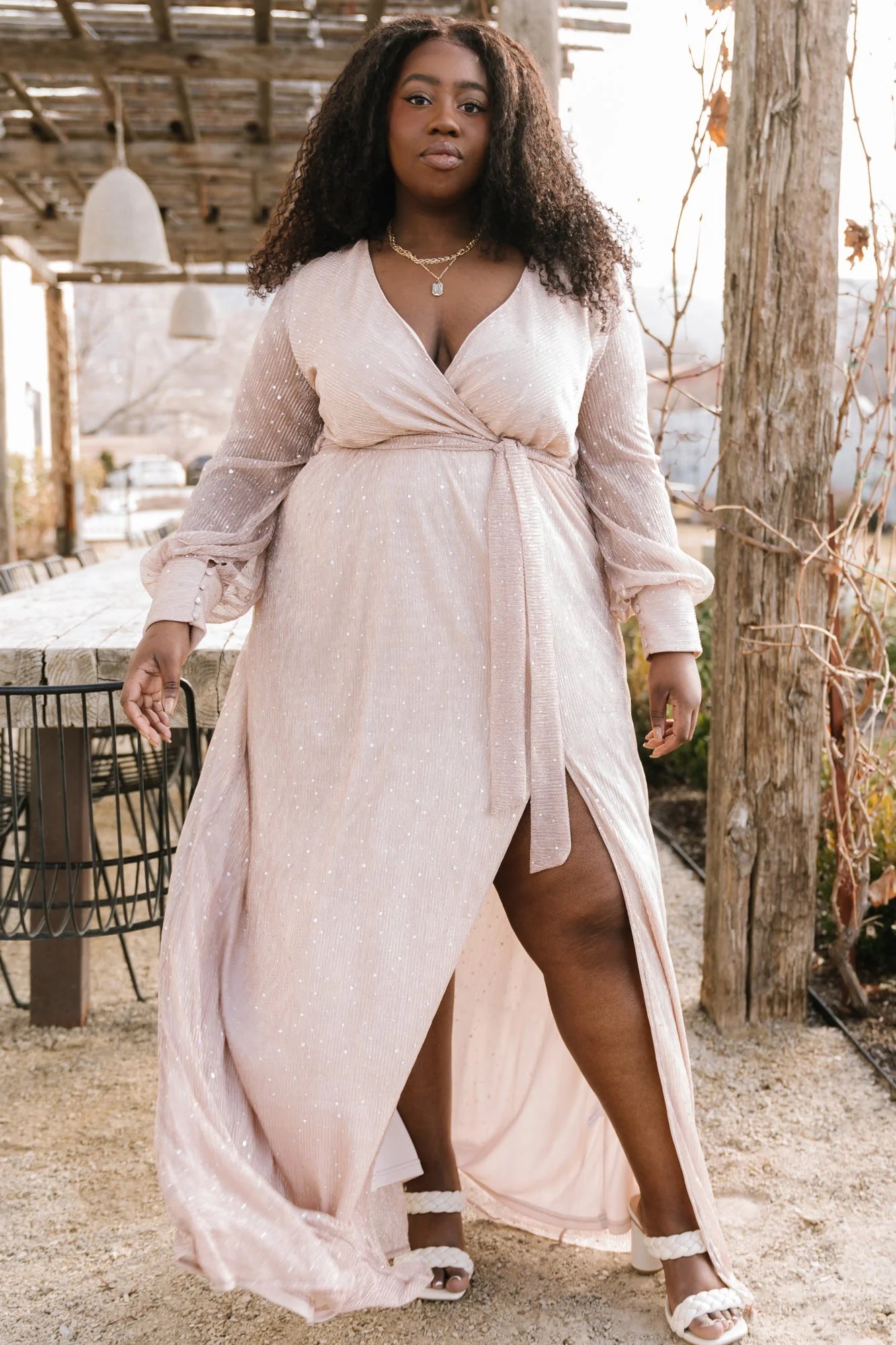 Abigail Sparkle Gown | Champagne