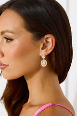 18k Gold Plated Shimmering Sun Earrings Gold