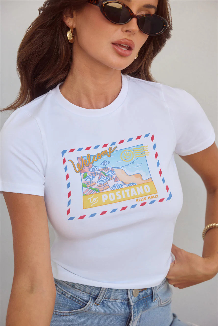 BASE You've Got Mail Baby Tee Positano Postcard