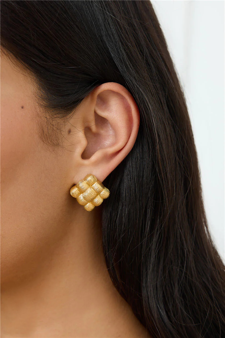 18k Gold Plated Luxa Earrings Gold