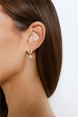 18k Gold Plated One Moon Earrings Gold
